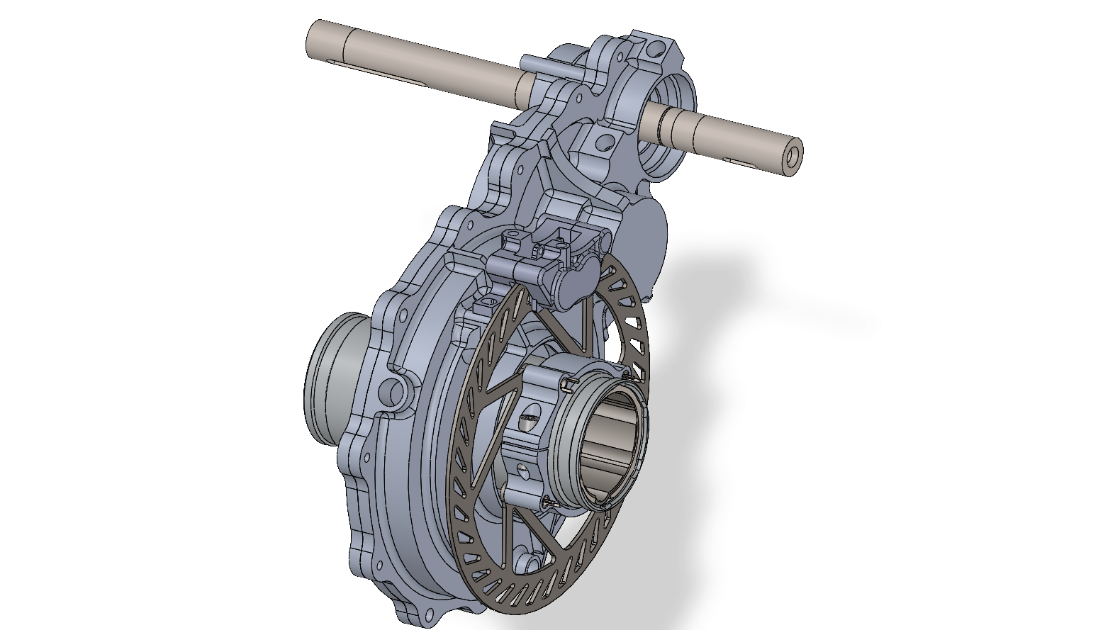 Fig XX - Rear Gearbox and Caliper Assembly